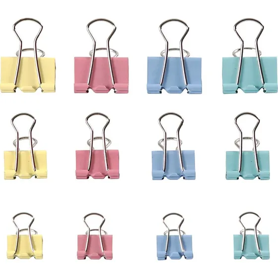 Universal Klemmer 15/19/25 mm, pastelfarver, 30 stk