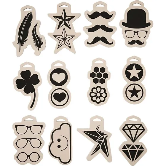 Manuscript skumstempler 12x18 cm, 15 mm - 12 stk.