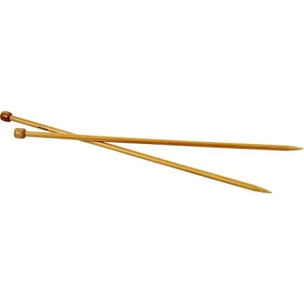 Bambus firkantede strikkepinde 7 mm, 35 cm (1 par)