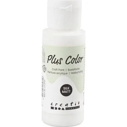 Plus Color Hobbymaling Akrylfarve Hvid 60 ml