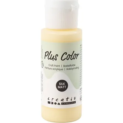 Plus Color Hobbymaling, lys gul, 60 ml