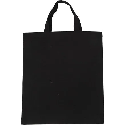 Mulepose 38x42 cm, 100% bomuld, sort