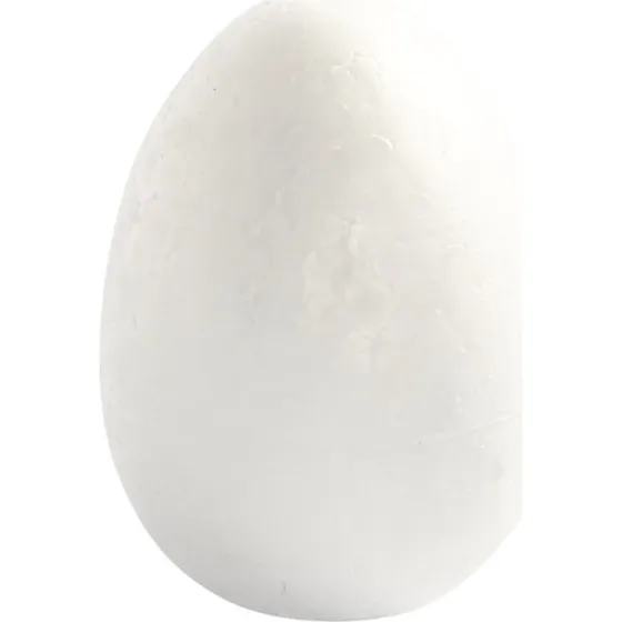 Uden mærke - Styroporæg 8 cm, hvid, 5 stk