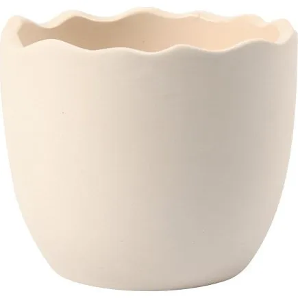 Uden mrke ggeskal terrakotta H6,37,5 cm hvid 24 stk