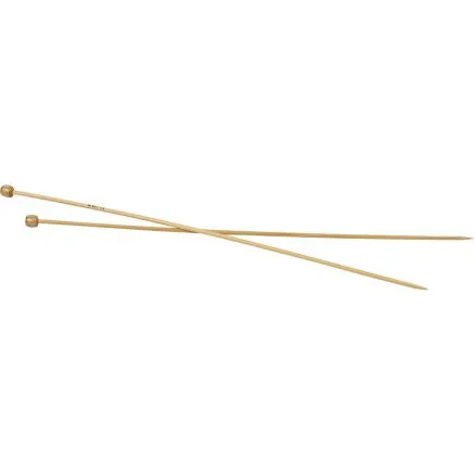 Bambus strikkepinde 3,5 mm, 35 cm (1 par)