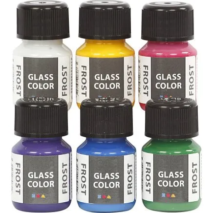 Glass Color Frost 6x30ml - glasmaling, frostede farver