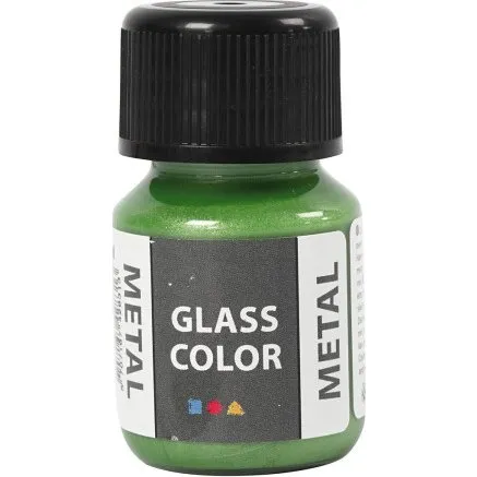 Glass Color Metal, grøn 30 ml