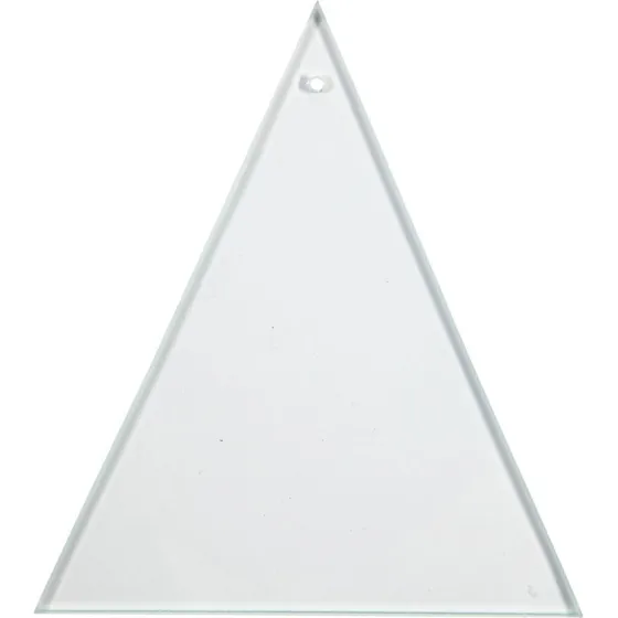 Uden mærke glasplade trekant 8x9 cm 3 mm – 10 stk