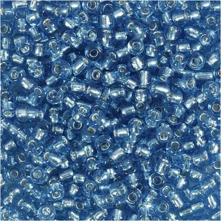 Rocaiperler 3 mm (8/0), hul 0,6–1,0 mm, turkis klar, 25 g