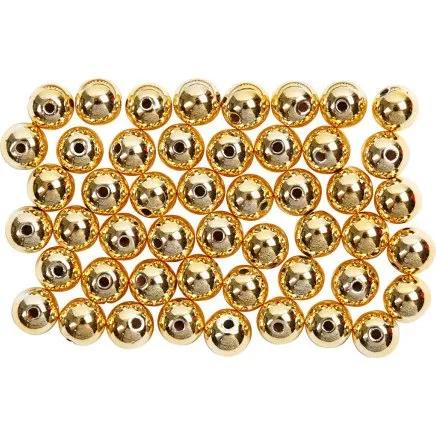 Creativ Company voksperler 5 mm hul 0,7 mm - guld, 100 stk