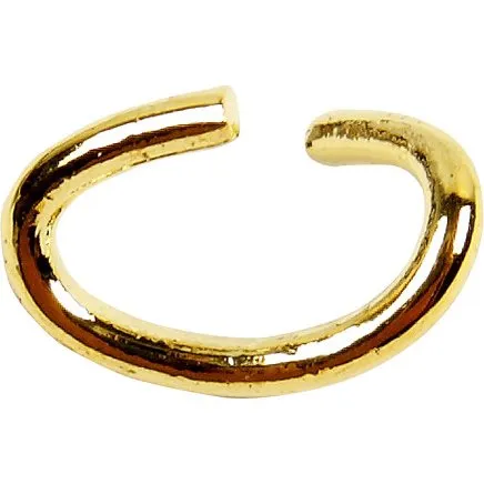 Oval-ring 0,7 mm forgyldt, 50 stk.