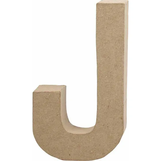 Creativ Company Bogstav J i papmaché 20,5x11,5 cm
