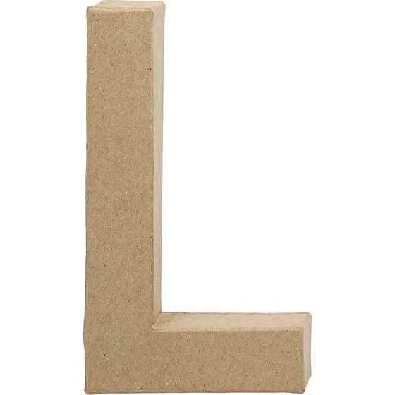Creativ Company - Bogstav L i papmaché, H20,3×B11,4 cm
