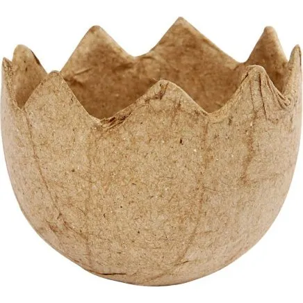 Håndlavet papmaché æggeskal H4 x Ø5 cm, 8 stk.
