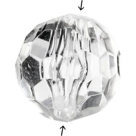 Creativ Company Prisme 12 mm, hul 1,2 mm, blank transparent, 77 stk