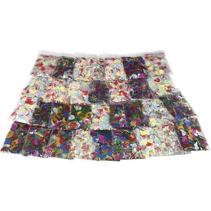 Multi pailletmix 7–30 mm, 32x25 g, assorterede farver