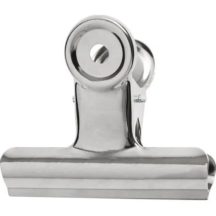 Metalklemme 7,5 cm, sølv - 6 stk