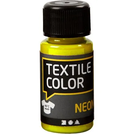 Textile Color Tekstilmaling Neon Gul 50 ml