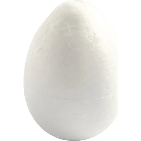 Æg af styropor 10 cm, hvide - 5 stk.
