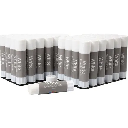 Hvid limstift 10 g  48 stk