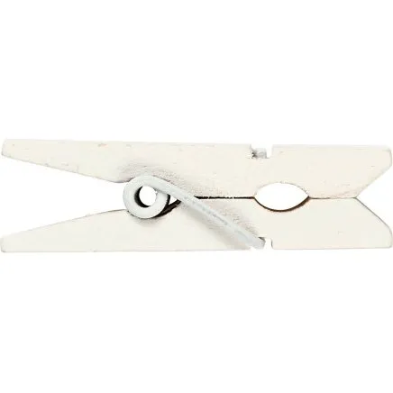 Universal Minitjklemme 35x7 mm, 9 mm tykkelse, hvid, 20 stk