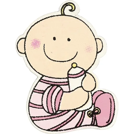 Baby trfigur 24x35 mm 1,7 mm lyserd - 10 stk.