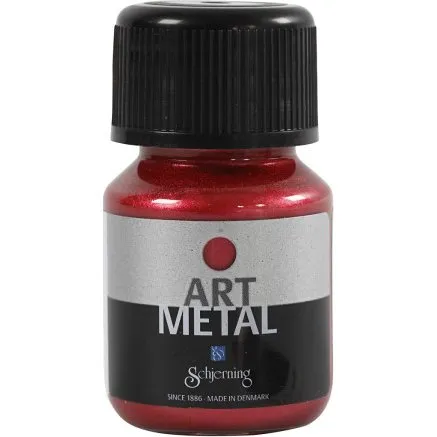 Schjerning Hobbymaling Metallic Lavarød 30 ml