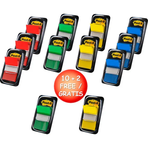 Post-it indeksfaner 25x43 mm 12 stk