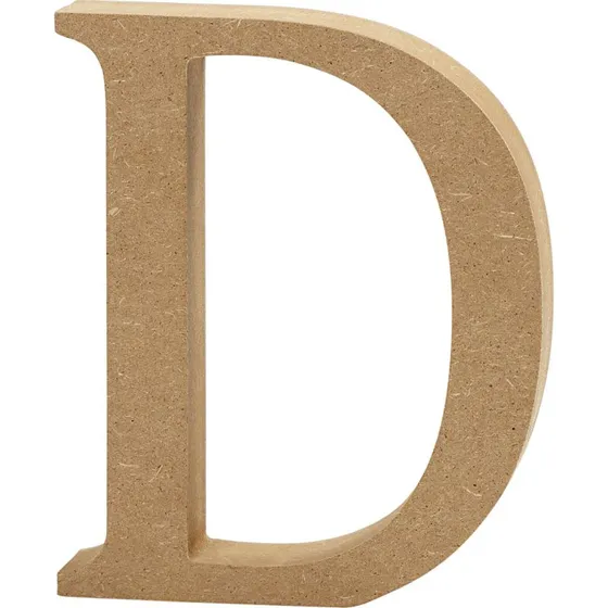Creativ Company Bogstav D i træ, stor (H 8 cm)