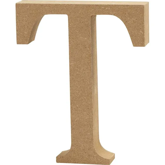 Creativ Company Træbogstav T (MDF) – 8 cm høj, 1,5 cm