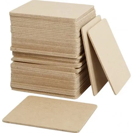 Creativ Company MDF-brikker 10x10 cm, 3 mm, 50 stk