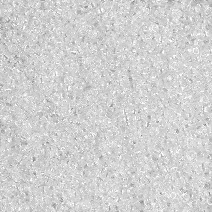 Rocaiperler 15/0, Ø1,7 mm, hul 0,5–0,8 mm, klar, 25 g