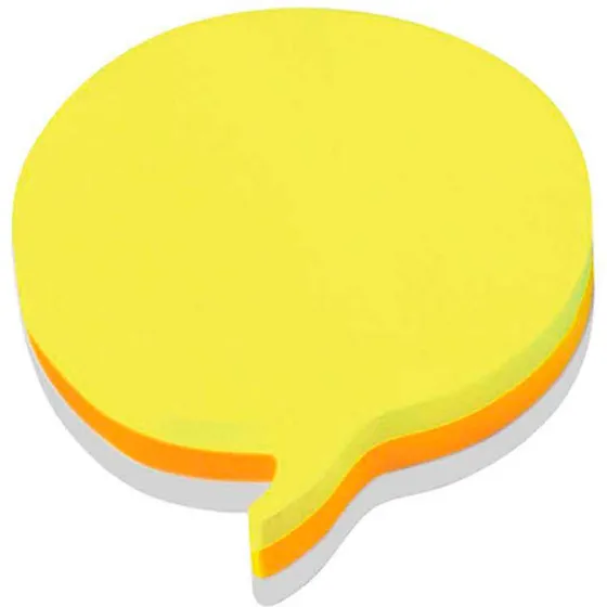 3M Post-it Taleboble 70x70 mm - 3 neonfarver