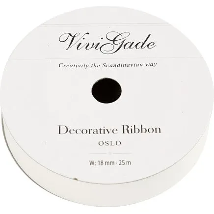Vivi Gade gavebånd mat 18 mm x 25 m, hvid