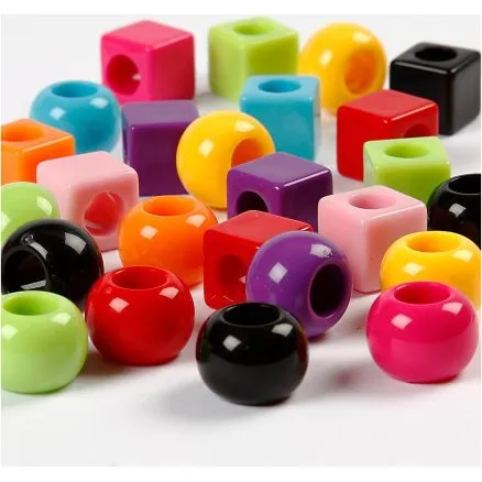 Multimix plastperler 11 mm, hul 7 mm - 1700 ml, ass. farver