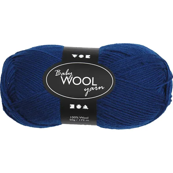 Babygarn L 172 m 50 g  Mrk bl (ekstra bldt)