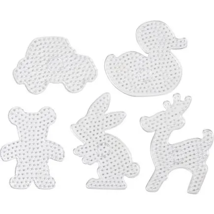 JUMBO Perleplader, klare jumbo-forme 5 stk (16x19–19x24 cm)