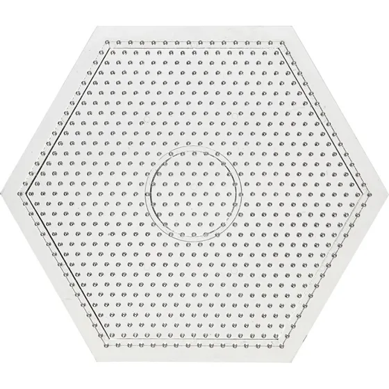 Haxagon 6-kantet perleplade 1515 cm (klar, medium)