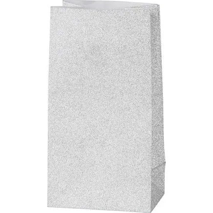 Vivi Gade papirposer sølv 17x6x9 cm, 8 stk