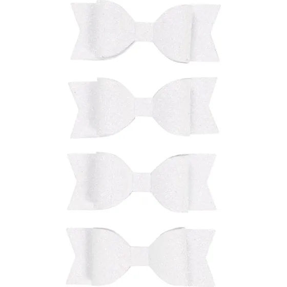 Vivi Gade Sløjfer Hvid Glitter 31x85 mm, 4 stk.