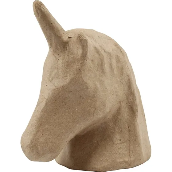Creativ Company Trofæ Enhjørninghoved papmaché 18,5×10 cm