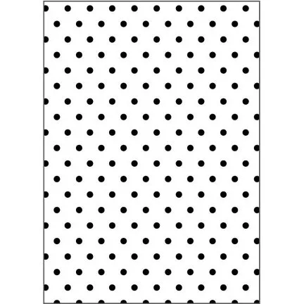 Prgeskabelon Polka Prikker 13x18,5 cm, 2 mm