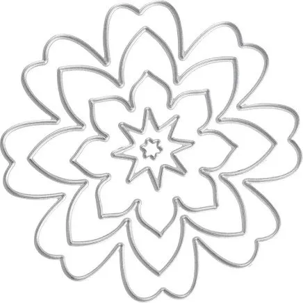 Skreskabelon Blomst  0,58 cm