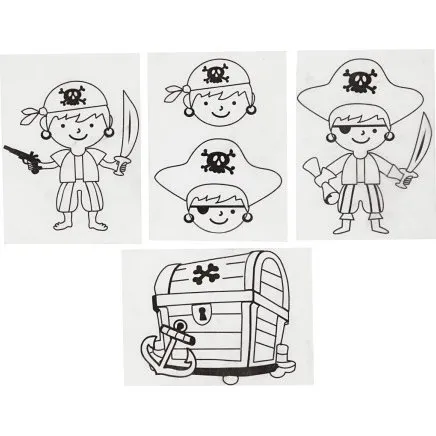 Krympeplast Pirater 10,5x14,5 cm 0,3 mm mat transparent 4 ark