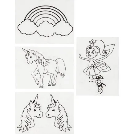 Creativ Company Krympeplast enhjrning 10,5x14,5 cm 0,3 mm 4 ark