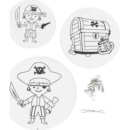 Ukendt mrke Uro med motiv 12/15/18 cm, 300 g, hvid, 3 st