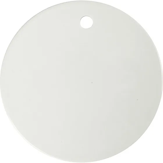 Uden mrke keramikplade 15 cm, tykkelse 0,5 cm, hvid