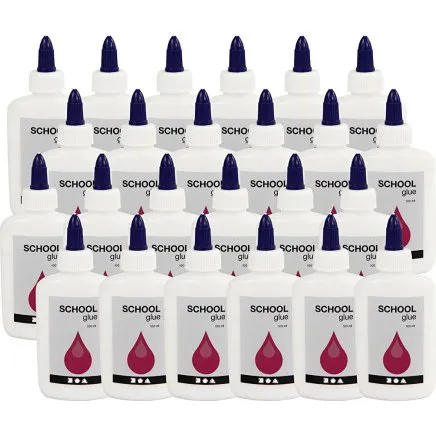 Skolelim 24x100 ml - vandbaseret papir- og trælim