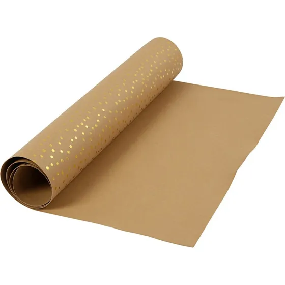 Lderpapir 350 g  Lysebrun Guld 50x100 cm