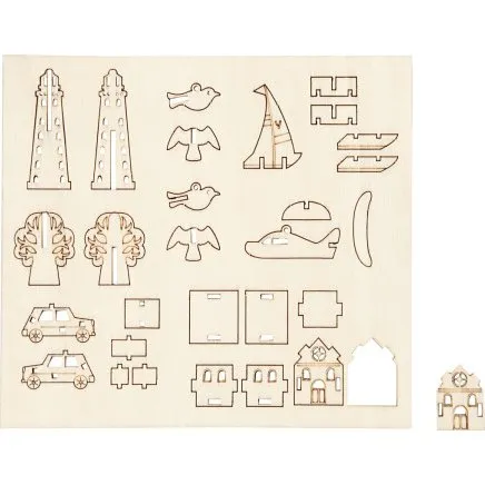 Saml-selv trfigur Hverdag L 15,5  B 17 cm, 3 mm